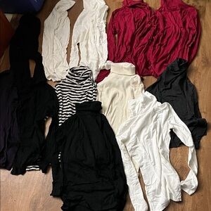 Lot of 12 Long Sleeve Turtle Necks Merona/Express XS